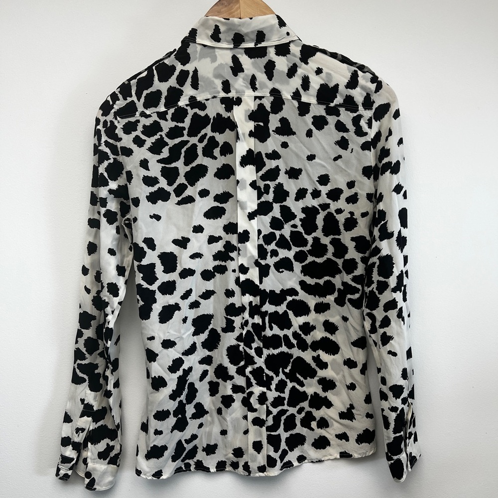 Burberry Black and White Silk Shirt - Picture 4 of 6
